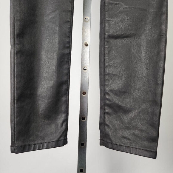 Eileen Fisher Black Metallic Straight Leg Pants Size 6 - Picture 4 of 8